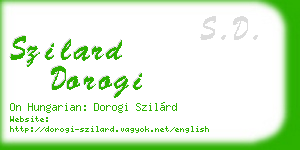 szilard dorogi business card